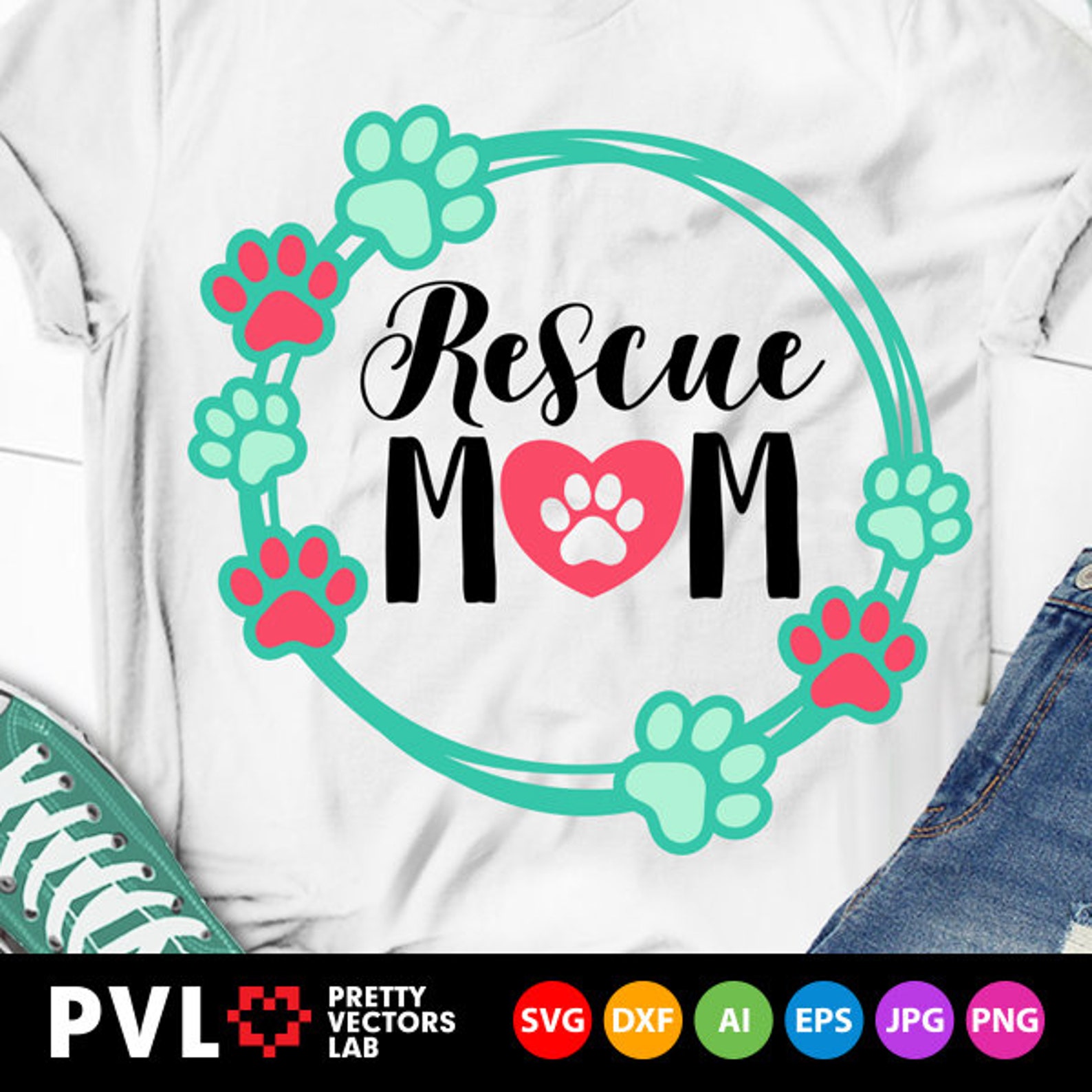 Download Rescue Mom Svg Who Rescued Who Svg Dog Lovers Rescued ...