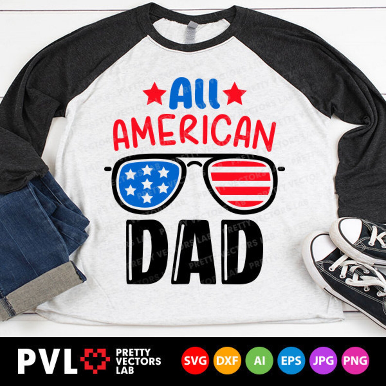 Download 4th of July Svg All American Dad Svg Patriotic Svg USA Svg ...