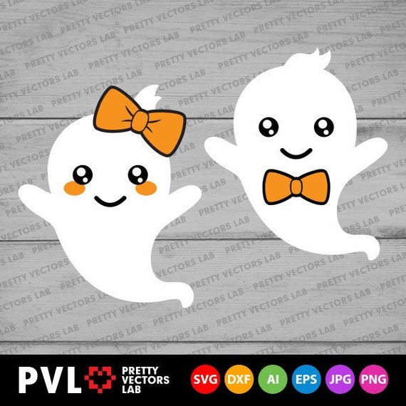 Download Cute Ghosts Svg Halloween Svg Boy & Girl Ghost Svg Little | Etsy