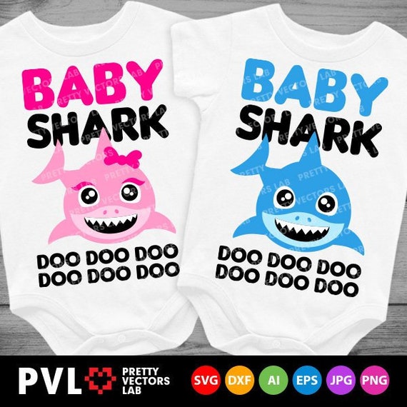Download Baby Shark Svg Baby Shark Boy Clip Art Svg Dxf Eps Baby | Etsy