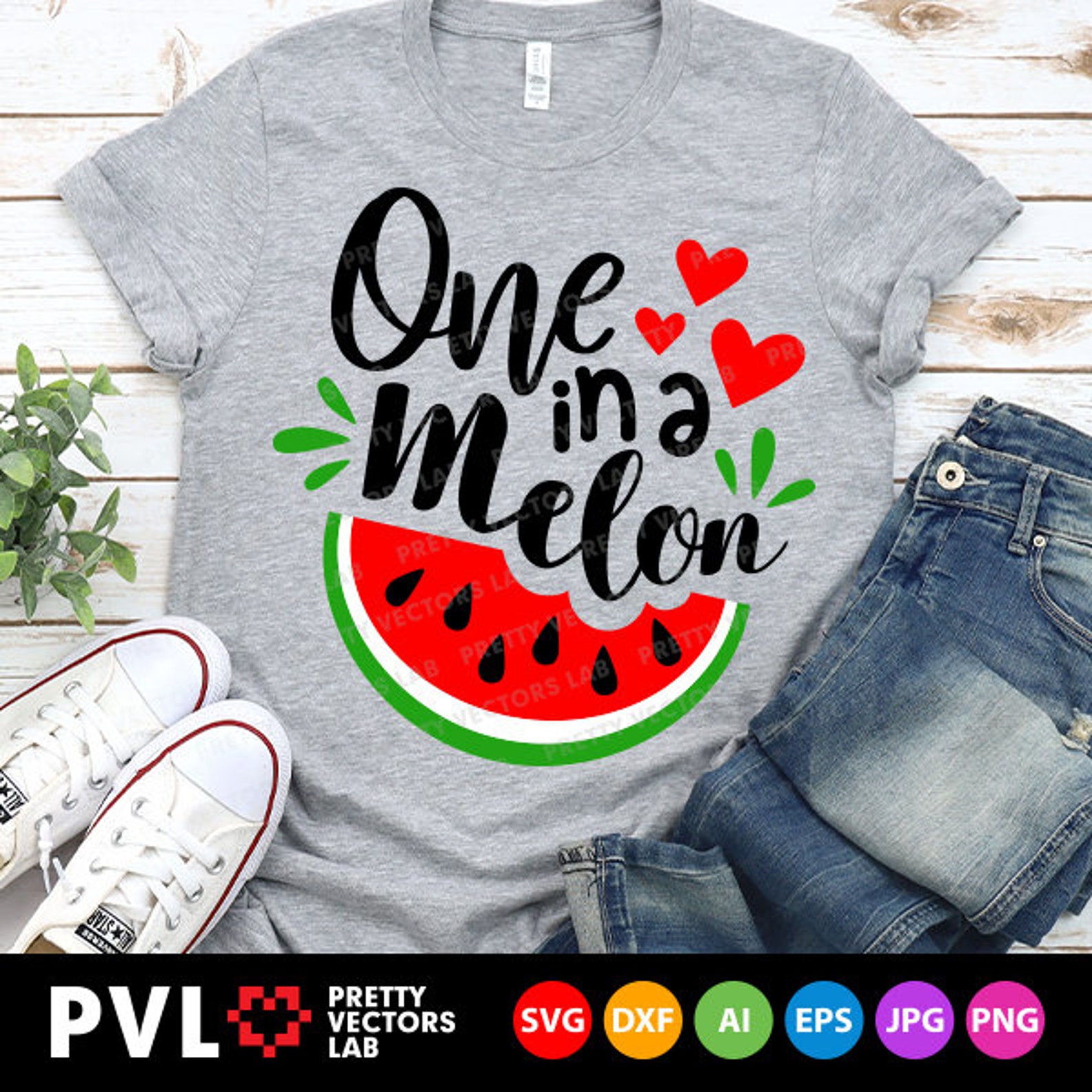 One in a Melon Svg Watermelon Svg Summer Cut Files Vacation - Etsy