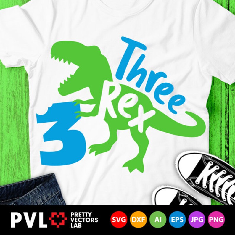 Download Three Rex Svg 3rd Birthday Svg Dinosaur Birthday Svg Dxf ...
