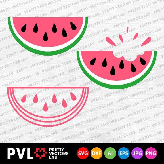 Download Watermelon Svg Watermelons Clipart Summer Svg Pink | Etsy
