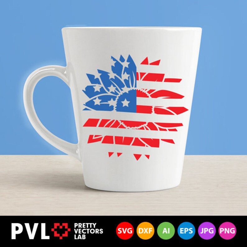 Download Patriotic Sunflower Svg 4th of July Svg American Flag Svg ...