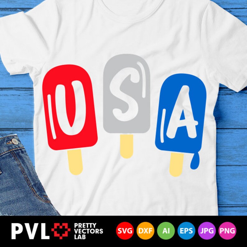 Download USA Popsicles Svg 4th of July Svg Patriotic Ice Cream Svg ...