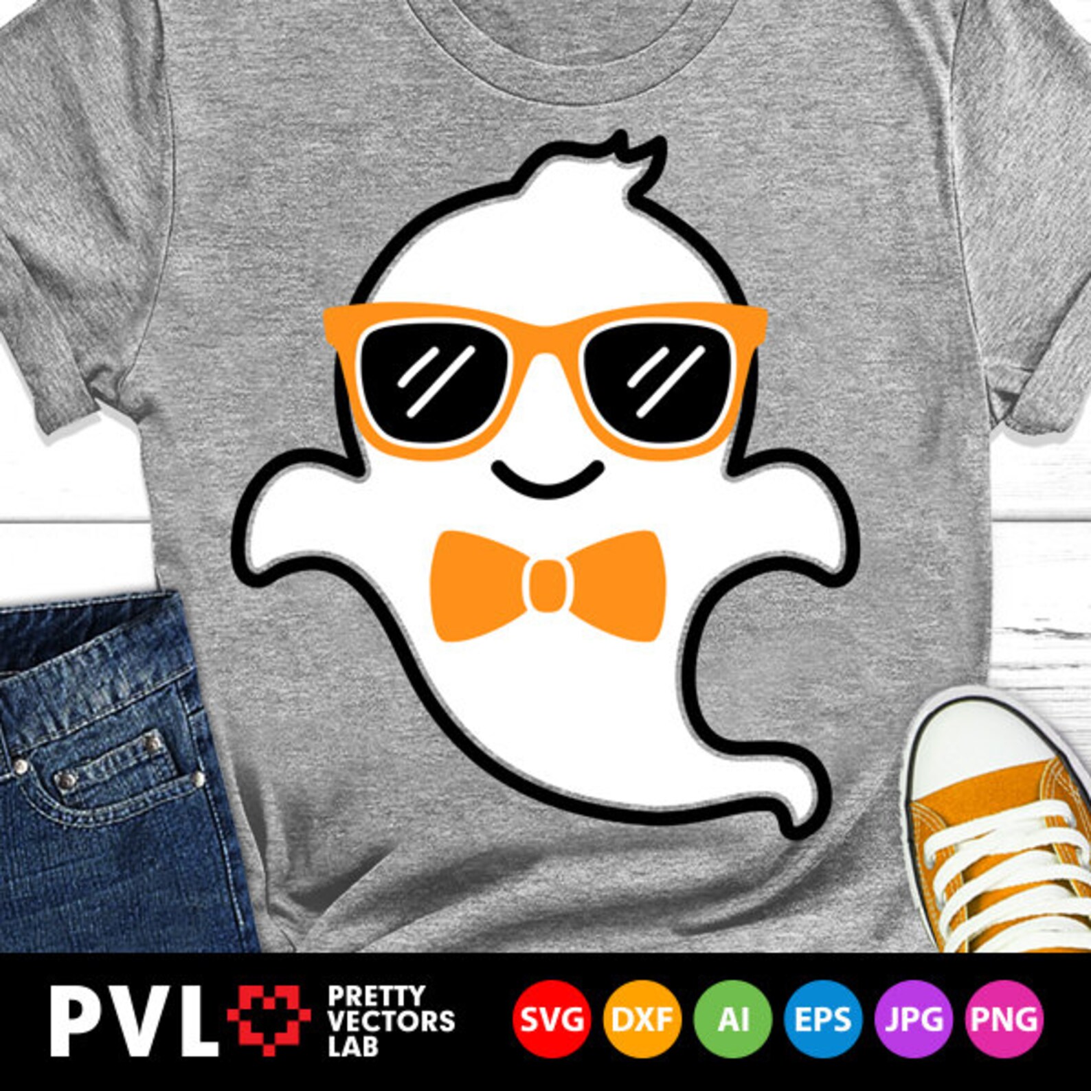 Download Boy Ghost Svg Halloween Svg Cute Ghost with Sunglasses Svg | Etsy