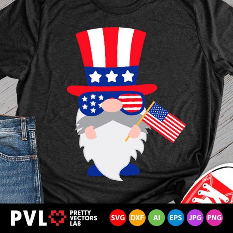 Download Patriotic Gnome Svg 4th of July Svg American Gnome with ...