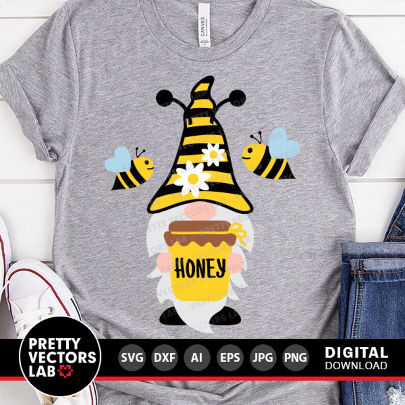 Bee Gnome Svg, Spring Gnome Cut File, Summer Gnome Svg Dxf Eps Png ...