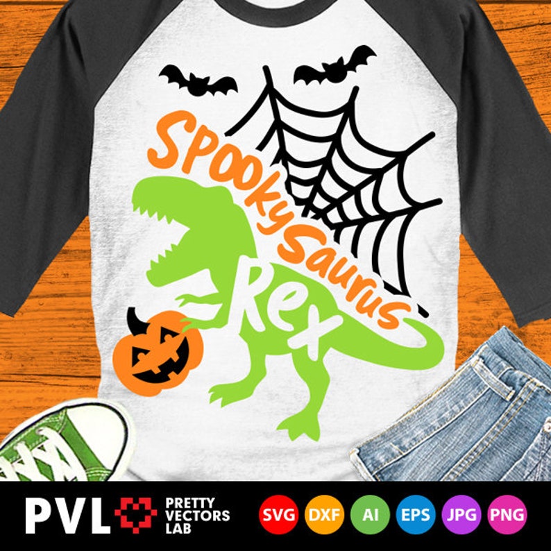 Download Halloween Dinosaur Svg Spooky Saurus Rex Svg T-Rex with | Etsy