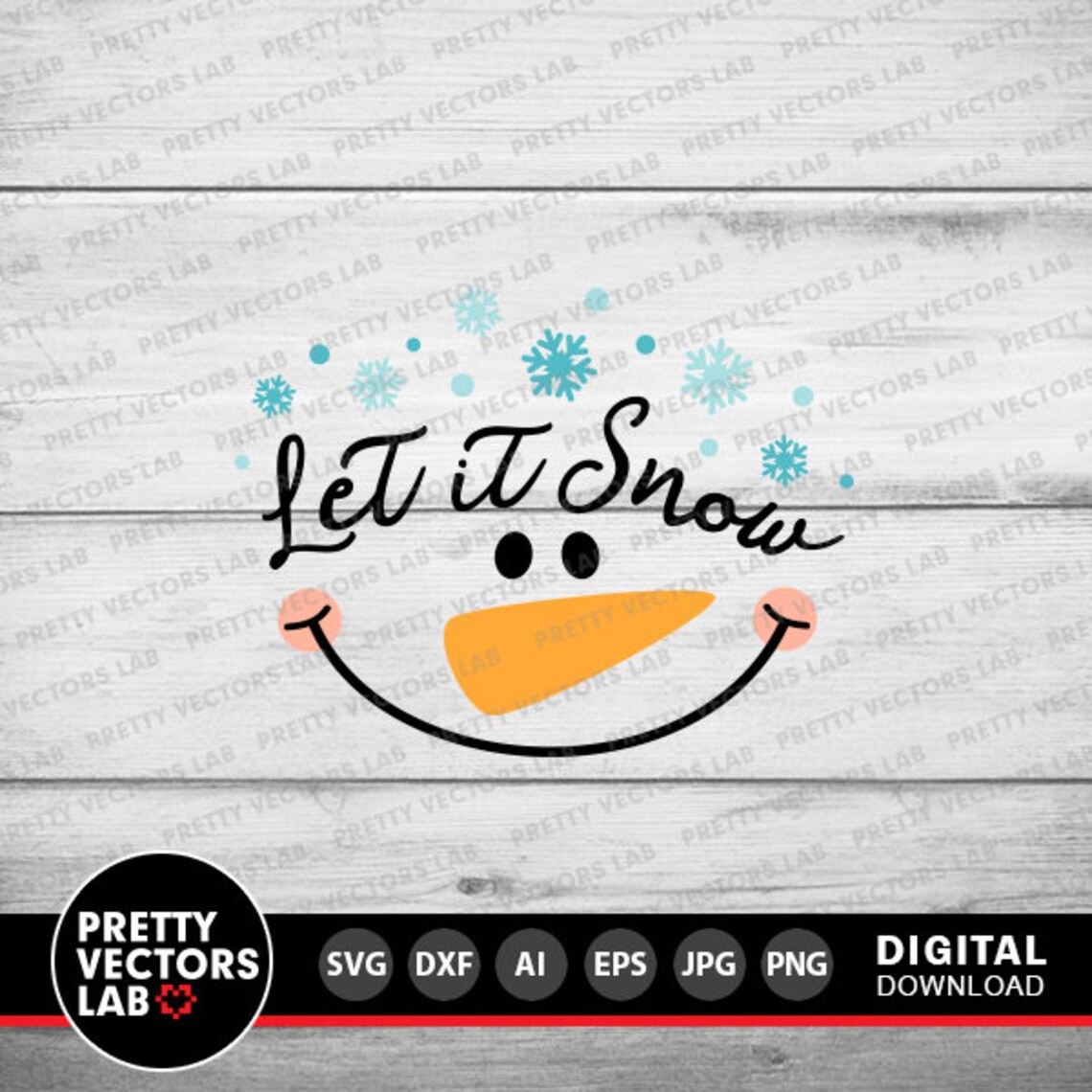Winter Svg Let It Snow Svg Snowman Svg Round Sign Svg - Etsy