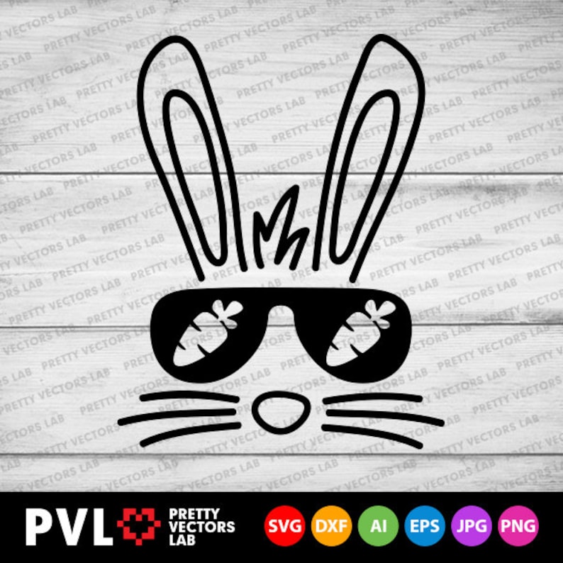 Free Bunny With Sunglasses Svg : Bunny face Svg Bunny svg Boy Svg files