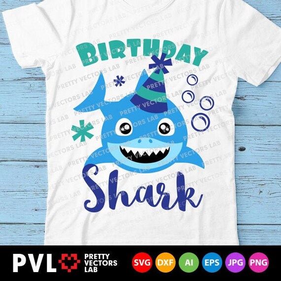 Download Boy Birthday Shark Svg Cute Shark Svg Boys Cut Files Baby Etsy