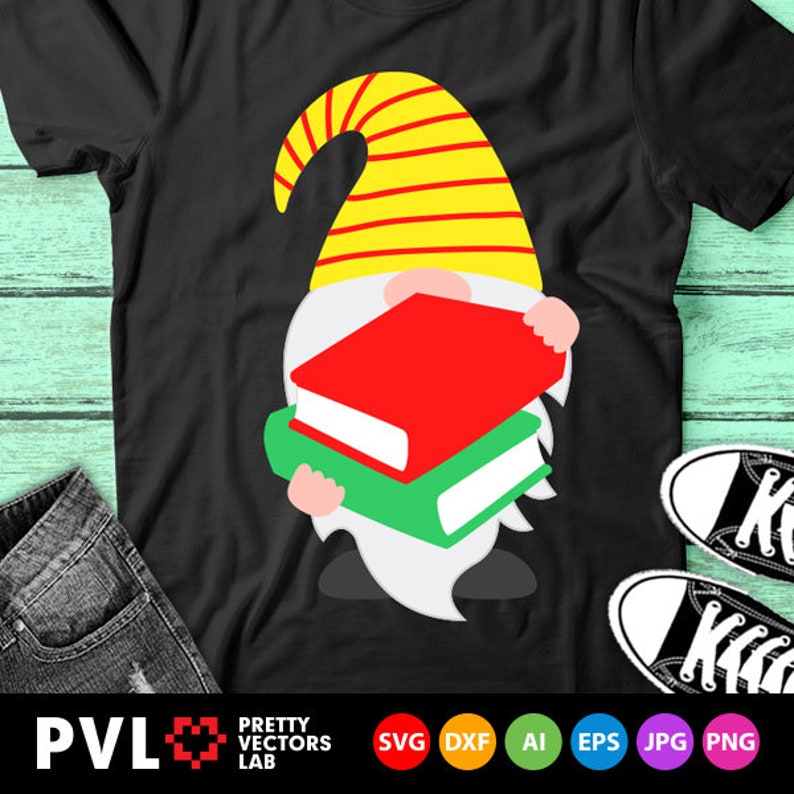 Download Back to School Gnome Svg Gnome with Books Svg Teacher Svg ...
