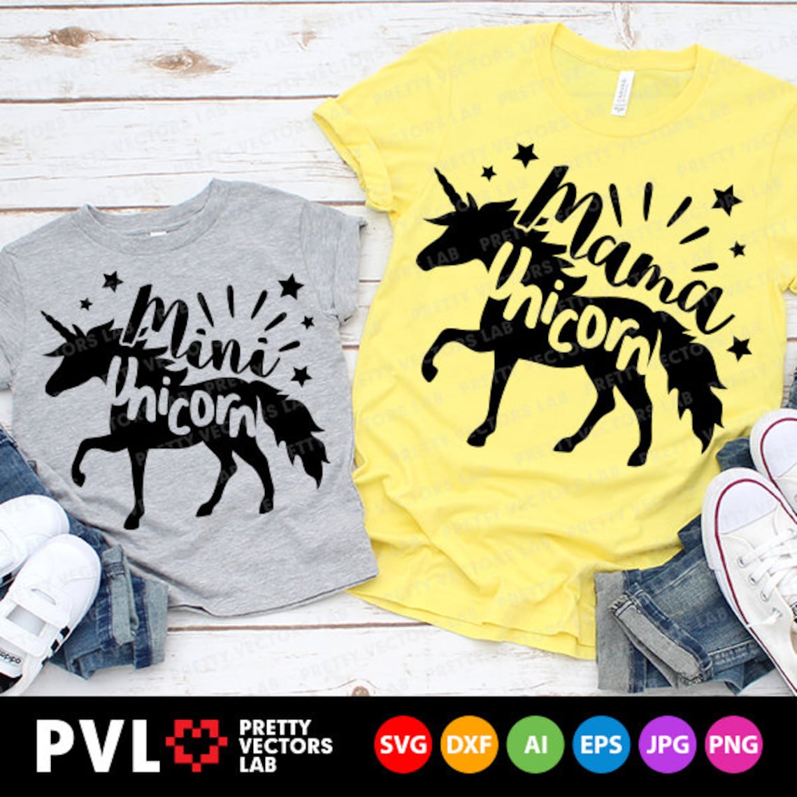 Download Mama Unicorn Svg Mini Unicorn Svg Unicorn Svg Mom Svg Baby | Etsy