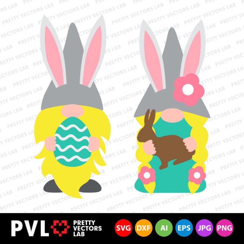 Download Easter Gnomes Couple Svg Cute Gnomes Svg Dxf Png Easter | Etsy