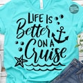 Life is Better on a Cruise PNG SVG, Summer Svg Png, Cruise Clipart, Family Trip Cut Files, Vacation Design, Silhouette, Cricut, Sublimation product logo