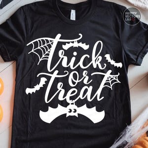 Trick or Treat SVG, Halloween Laser Cut Files, Spooky Sign Svg Png, Door Hanger Svg Png, Halloween Porch Decor, Glowforge Silhouette Cricut image 8