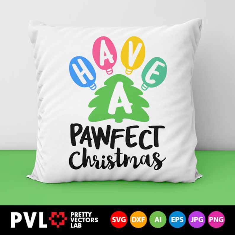Download Christmas Paw Svg Paw Print Christmas Tree Svg Pawfect | Etsy