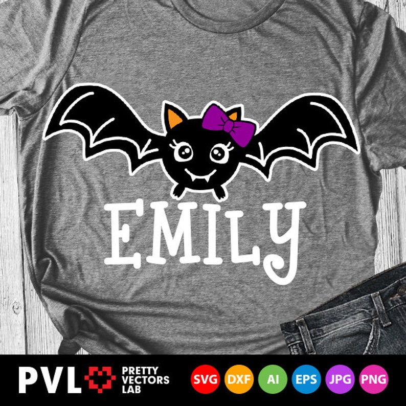Download Halloween Svg Cute Bat Svg Girl Bat Svg Dxf Eps Png | Etsy