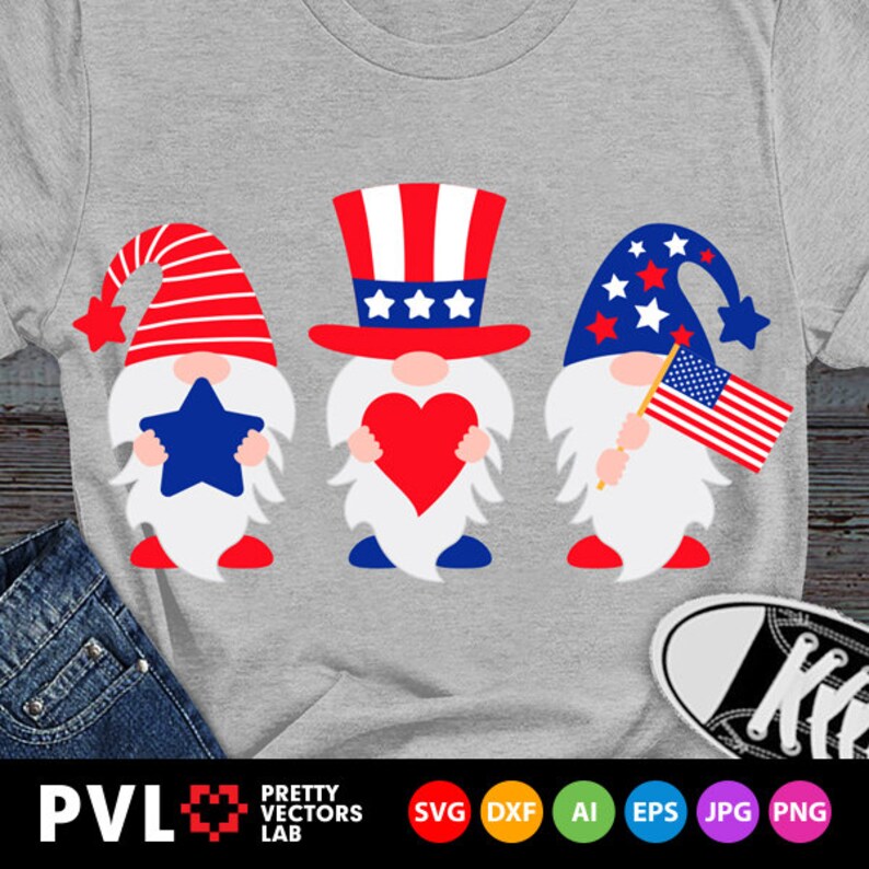 Download Patriotic Gnomes Svg 4th of July Svg American Gnome Cut | Etsy