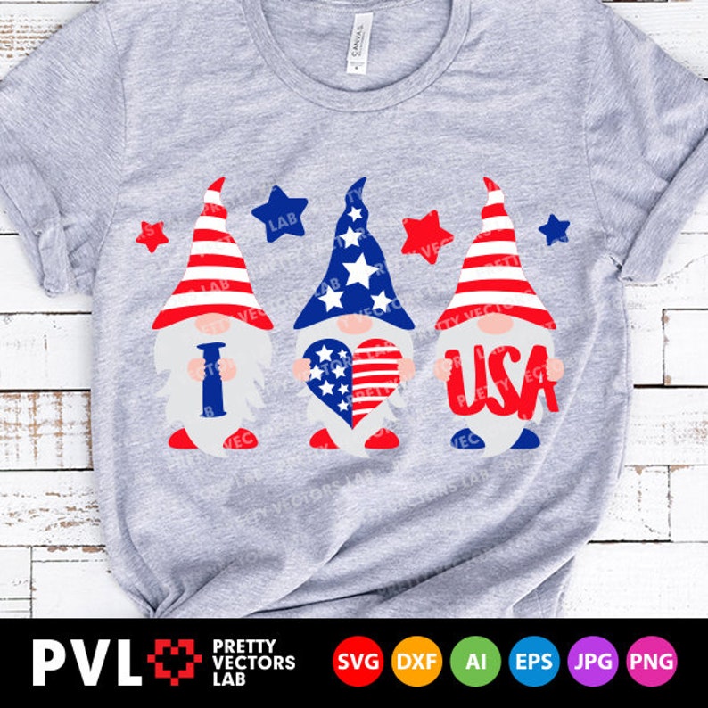 Download Patriotic Gnomes Svg 4th of July Svg American Gnome Cut | Etsy