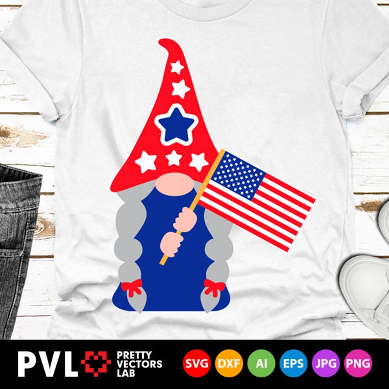 Download Patriotic Gnome Girl Svg 4th of July Svg American Gnome ...