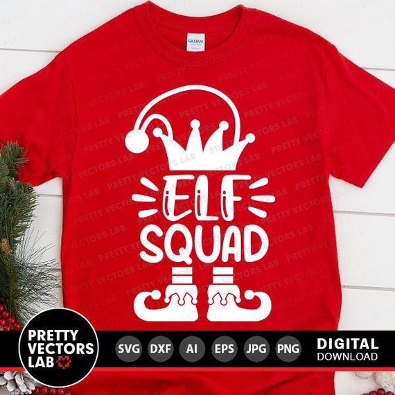 Elf Squad T-Shirt Funny Christmas Holiday Elf Family Shirt Elf Squad T-Shirt Funny Christmas Holiday Elf Family Shirt