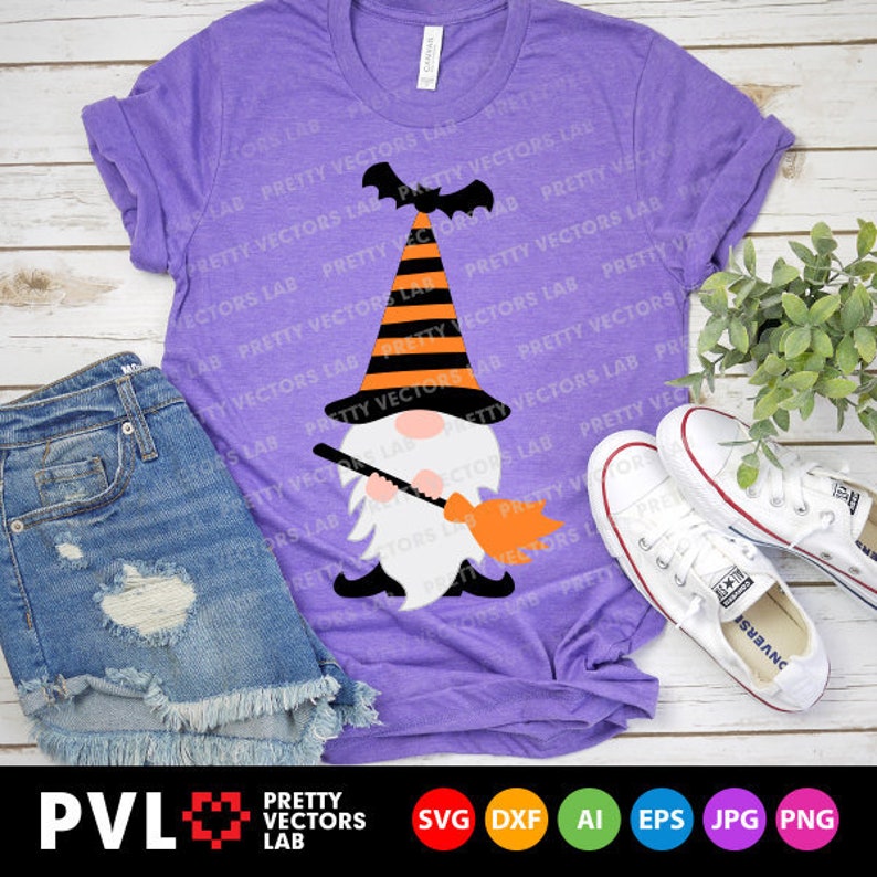 Halloween Gnome Svg Halloween Svg Cute Gnome Svg Dxf Eps | Etsy