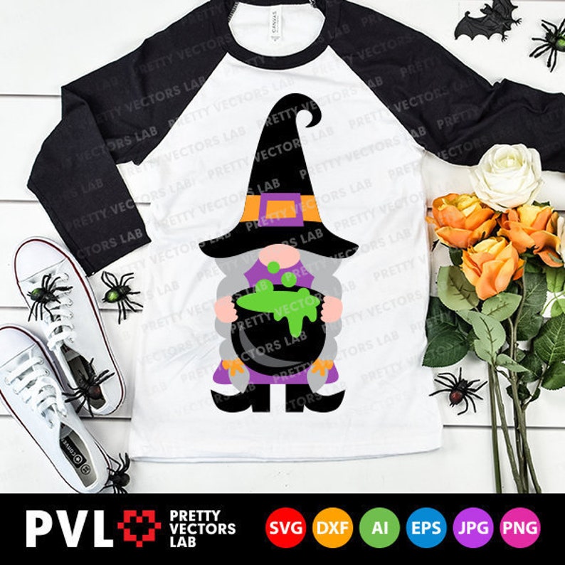 Download Halloween Gnome Girl Svg Halloween Svg Gnome with Cauldron ...