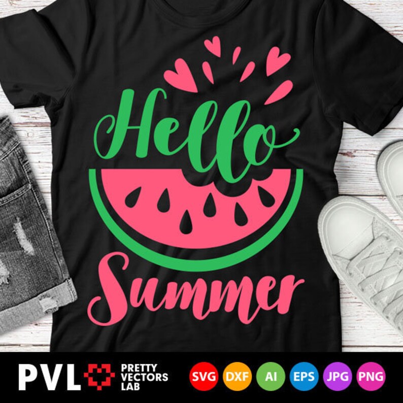 Download Hello Summer Svg Watermelon Svg Watermelon Clip Art | Etsy