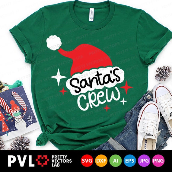 Santa's Crew Svg Christmas Svg Santa Hat Svg Dxf Eps | Etsy