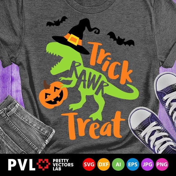 Download Trick Rawr Treat Svg Dinosaur Svg Halloween Quote Svg T Rex Etsy PSD Mockup Templates