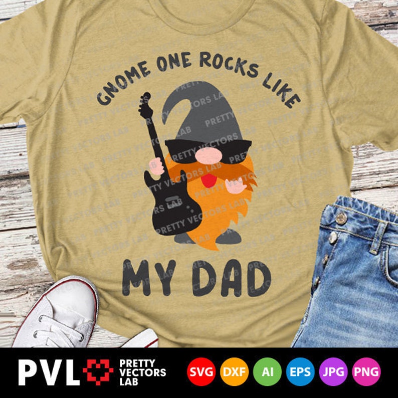 Download My Dad Rocks Svg Fathers Day Svg Cool Gnome Cut Files | Etsy