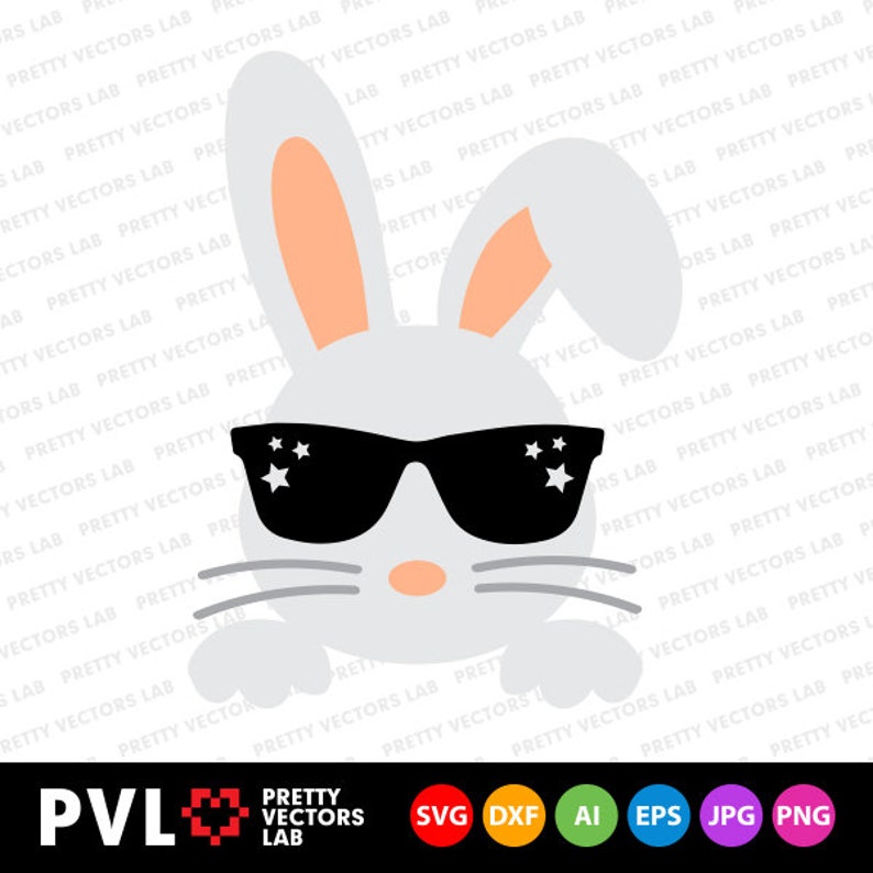 Download Bunny Svg Easter Svg Bunny With Sunglasses Svg Rabbit Ears ...