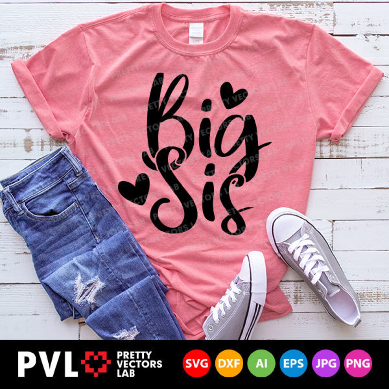 Big Sis Svg Big Sister Svg Sister Cut Files Siblings | Etsy