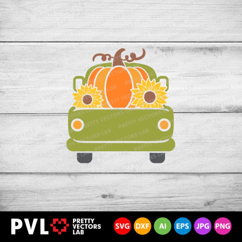 Download Pumpkin Truck Svg Truck with Sunflowers Svg Fall Cut Files ...