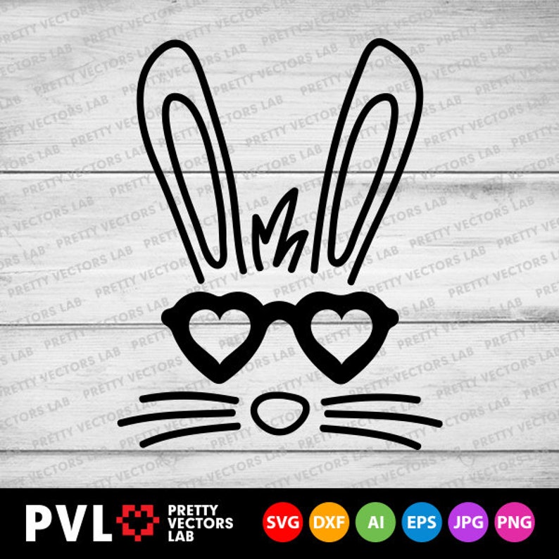 Download Bunny Face Svg Easter Svg Girl Bunny With Sunglasses Svg ...