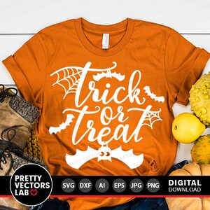 Trick or Treat SVG, Halloween Laser Cut Files, Spooky Sign Svg Png, Door Hanger Svg Png, Halloween Porch Decor, Glowforge Silhouette Cricut image 12