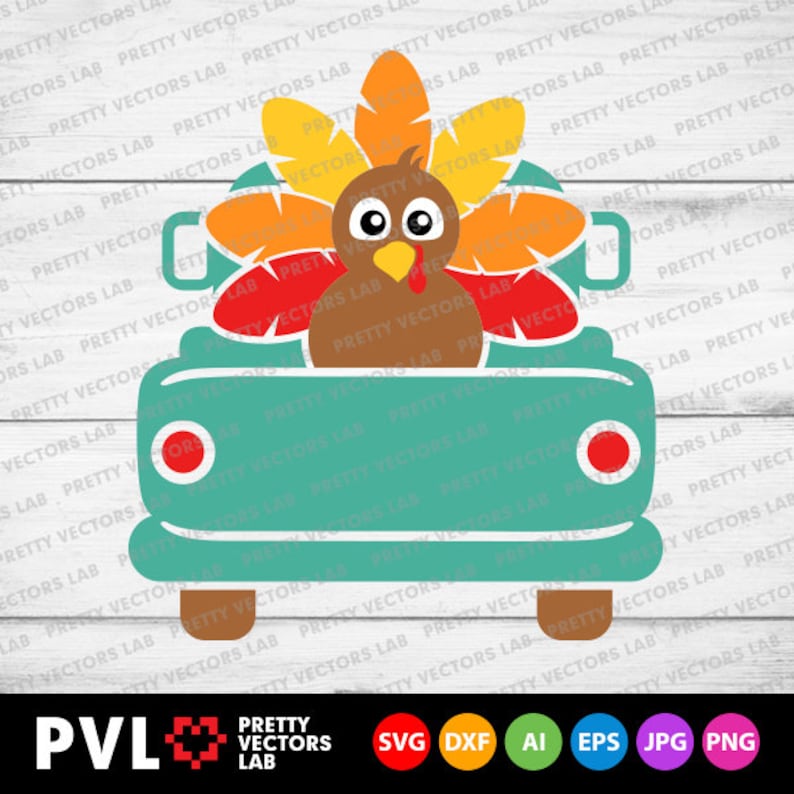 Turkey Truck Svg Vintage Truck Back Svg Boys Thanksgiving Etsy