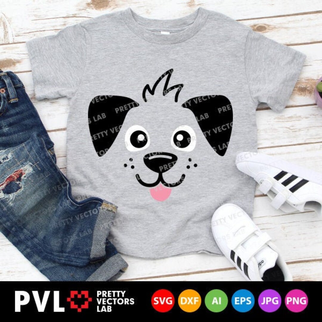 Cute Puppy Svg, Dog Face Svg, Puppy Cut Files, Kids Pet Svg Dxf Eps Png ...