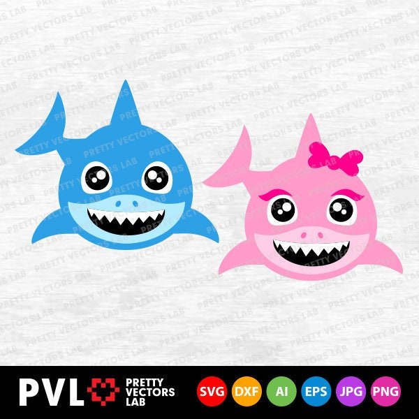 Download Baby Shark Svg Baby Shark Boy Clip Art Svg Dxf Eps Baby | Etsy