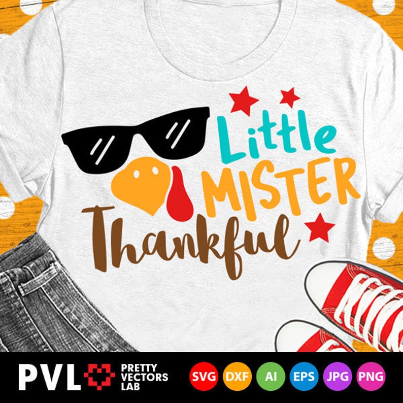 Download Little Mister Thankful Svg Boys Thanksgiving Svg Dxf Eps Png | Etsy