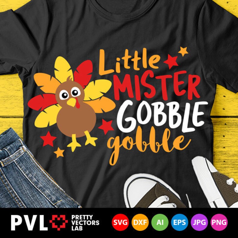 Download Little Mister Gobble Gobble Svg Boys Thanksgiving Svg Dxf | Etsy