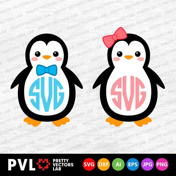 Download Penguin Svg Penguin Monogram Svg Penguin Frame Svg Cute Etsy