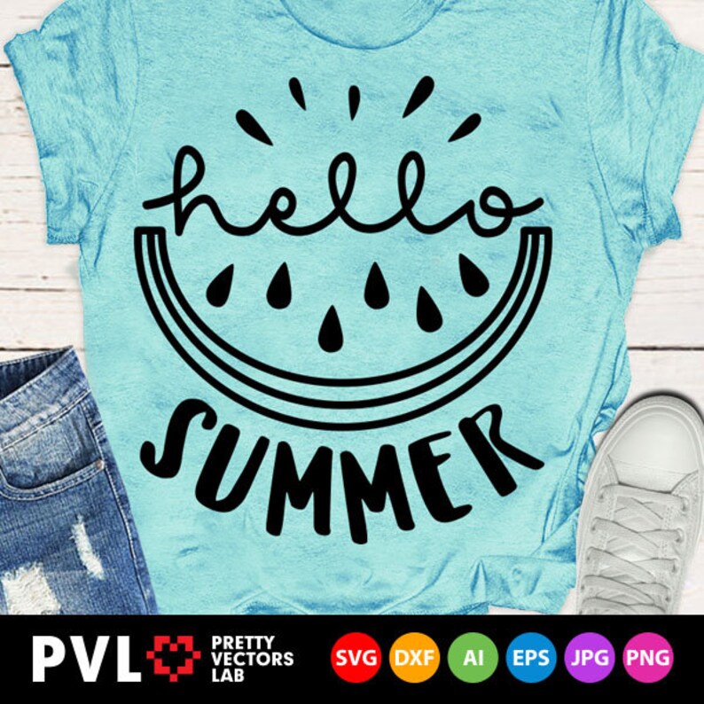 Download Hello Summer Svg Watermelon Svg Vacation Svg Beach Svg | Etsy