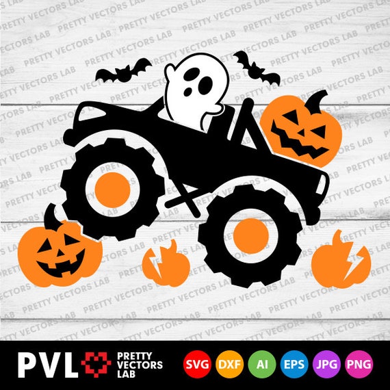 Download Pumpkin Monster Truck Svg Boys Halloween Svg Ghost Svg Dxf Etsy