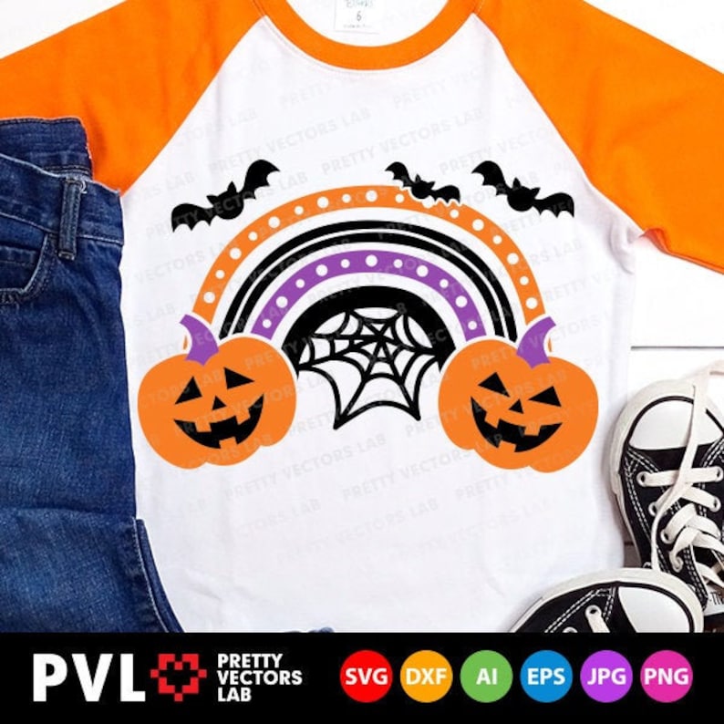 Download Halloween Svg Halloween Rainbow Svg Pumpkins Cut Files | Etsy