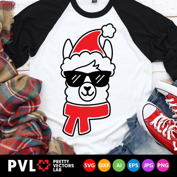 Download Christmas Llama Svg Funny Llama Svg Kids Holiday Cut Files Etsy