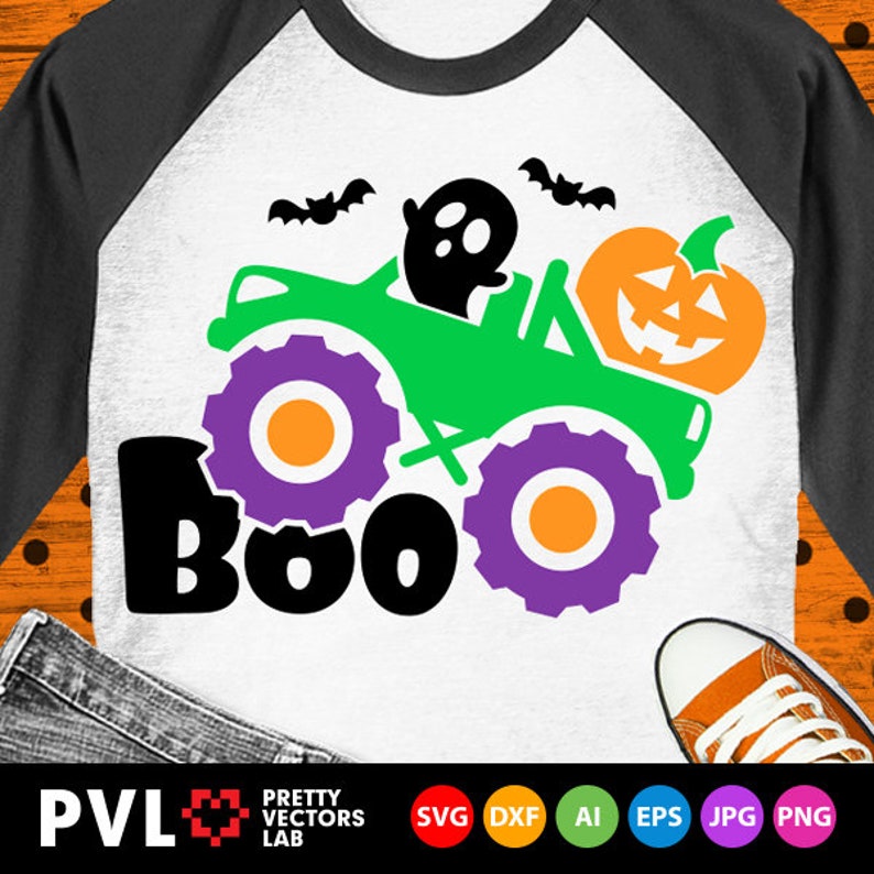 Download Pumpkin Monster Truck Svg Boo Svg Boys Halloween Svg Ghost ...