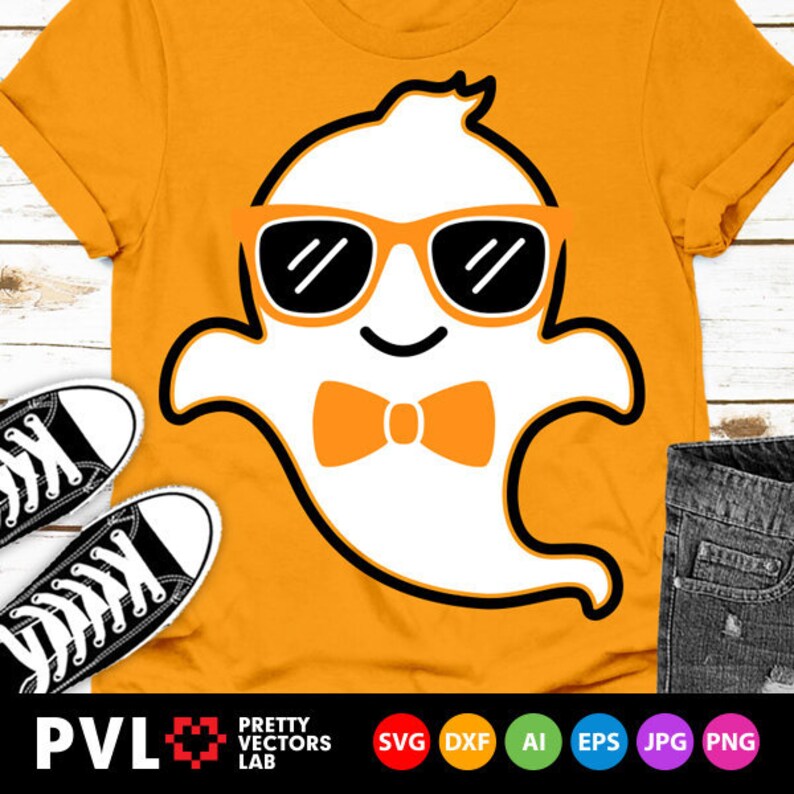 Download Boy Ghost Svg Halloween Svg Cute Ghost with Sunglasses Svg ...